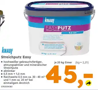 Globus Baumarkt KNAUF Streichputz Easy Angebot