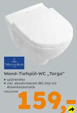 Globus Baumarkt Villeroy & Boch Wand-Tiefspül-WC „Targa“ Angebot