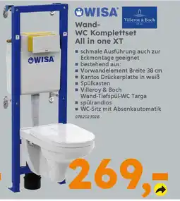 Globus Baumarkt WISA / Villeroy & Boch WC Komplettset All in one XT Angebot