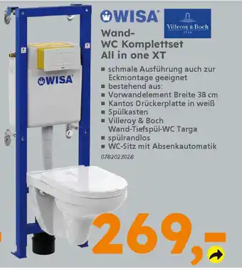Globus Baumarkt WISA / Villeroy & Boch WC Komplettset All in one XT Angebot