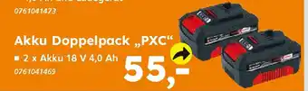 Globus Baumarkt Einhell Akku Doppelpack,,PXC" Angebot