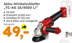 Globus Baumarkt Einhell Akku-Winkelschleifer „TC-AG 18/8500 Li❝ Angebot