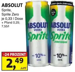 Lösch Depot ABSOLUT Sprite, Sprite Zero Angebot