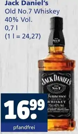 Getränkewelt Jack Daniel's Old No.7 Whiskey Angebot
