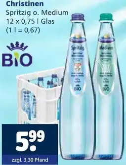 Getränkewelt Christinen Spritzig o. Medium Angebot