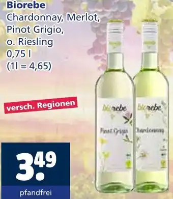 Getränkewelt Biorebe Chardonnay, Merlot Angebot