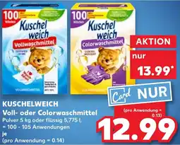 Kaufland KUSCHELWEICH Voll- oder Colorwaschmittel Angebot