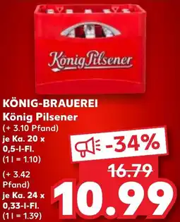 Kaufland KÖNIG-BRAUEREI König Pilsener Angebot