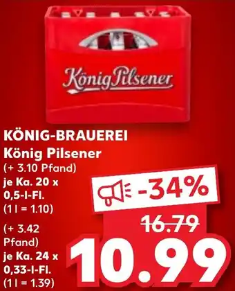 Kaufland KÖNIG-BRAUEREI König Pilsener Angebot