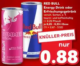 Kaufland RED BULL Energy Drink oder Erfrischungsgetränk Angebot