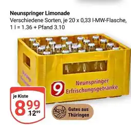 Globus Neunspringer limonade Angebot