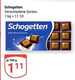 Globus Schogetten edel-alpenvollmilch Angebot