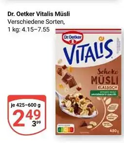 Globus Dr. oetker vitalis müsli schoko klassisch Angebot
