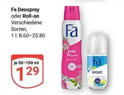 Globus Fa deospray pink passion Angebot