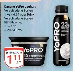 Globus Danone yopro joghurt Angebot
