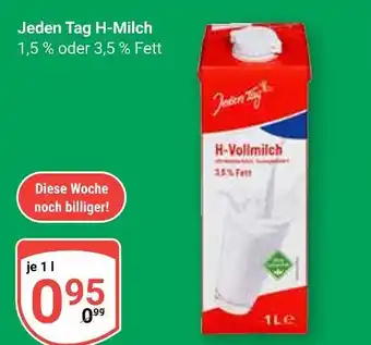 Globus Jeden tag h-milch 1,5 % fett Angebot