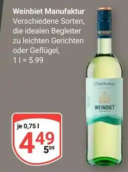 Globus Weinbiet manufaktur chardonnay Angebot