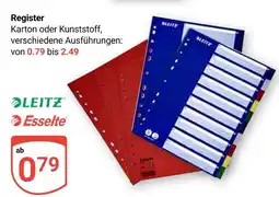 Globus Leitz register karton oder kunststoff Angebot