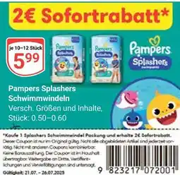Globus Pampers splashers schwimmwindeln Angebot