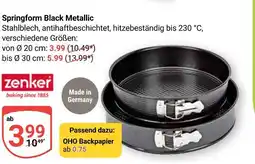 Globus Zenker springform black metallic ø 20 cm Angebot