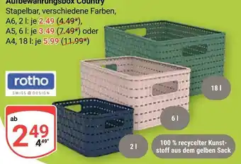 Globus Rotho aufbewahrungsbox country a6 Angebot