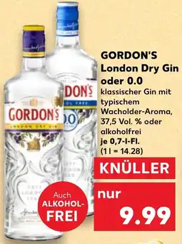 Kaufland GORDON'S London Dry Gin oder 0.0 Angebot