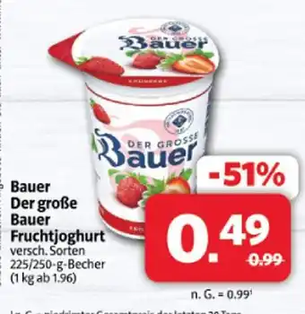 Markant Bauer der große bauer fruchtjoghurt Angebot
