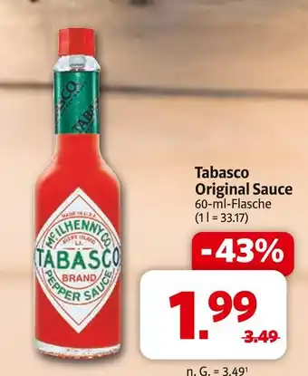 Markant Tabasco original sauce Angebot