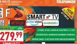 Marktkauf Telefunken 4k-uhd-tv d43u960b2cw Angebot