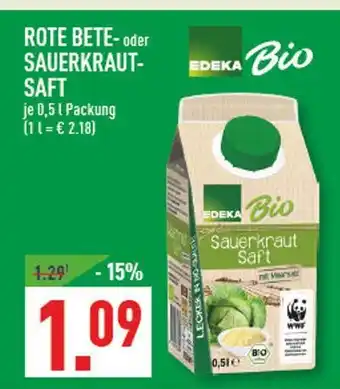 Marktkauf Edeka bio rote bete-saft Angebot