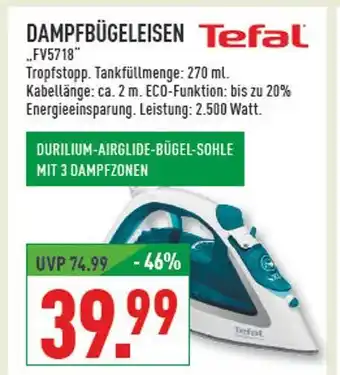 Marktkauf Tefal dampfbügeleisen fv5718 Angebot