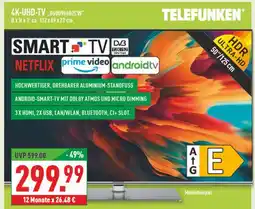 Marktkauf Telefunken 4k-uhd-tv d50u960b2cw Angebot