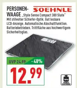 Marktkauf Soehnle personenwaage style sense compact 300 slate Angebot