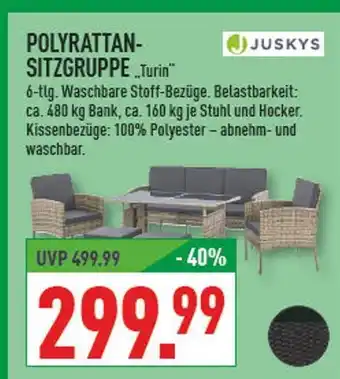 Marktkauf Juskys polyrattan-sitzgruppe turin Angebot