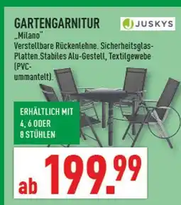Marktkauf Juskys gartengarnitur milano Angebot