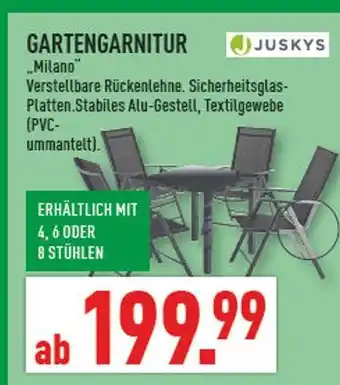 Marktkauf Juskys gartengarnitur milano Angebot