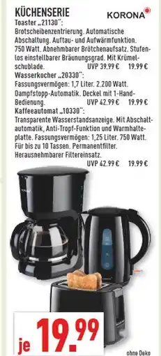 Marktkauf Korona toaster 21130 Angebot