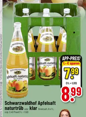 trinkgut Schwarzwaldhof apfelsaft naturtrüb Angebot