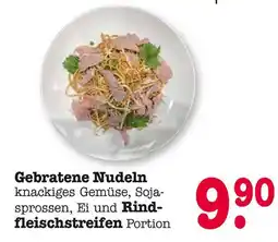 E-Center Gebratene nudeln mit rindfleischstreifen Angebot