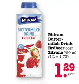 E-Center Milram buttermilch drink erdbeer Angebot