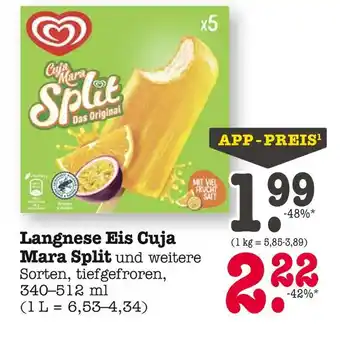 E-Center Langnese eis cuja mara split Angebot