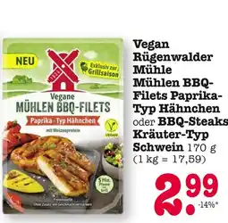 E-Center Rügenwalder mühle mühlen bbq-filets paprika-typ hähnchen Angebot