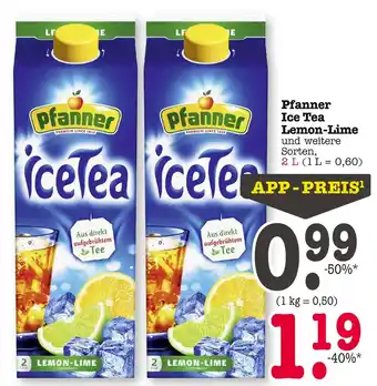 E-Center Pfanner ice tea lemon-lime Angebot