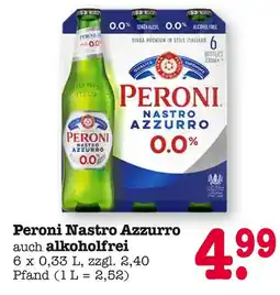 E-Center Peroni peroni nastro azzurro auch alkoholfrei Angebot
