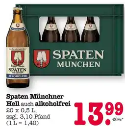 E-Center Spaten spaten münchner hell auch alkoholfrei Angebot