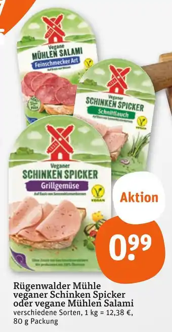 tegut Rügenwalder mühle veganer schinken spicker Angebot