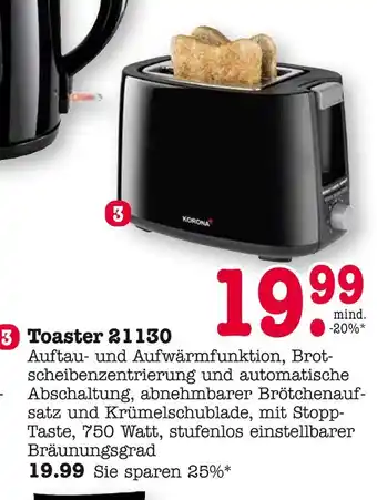 E-Center Korona toaster 21130 Angebot