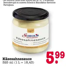 E-Center Scheck-in manufaktur käsesahnesauce Angebot