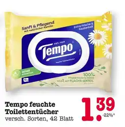 E-Center Tempo feuchte toilettentücher Angebot