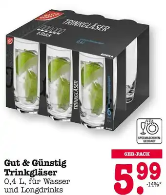 E-Center Gut & günstig trinkgläser Angebot